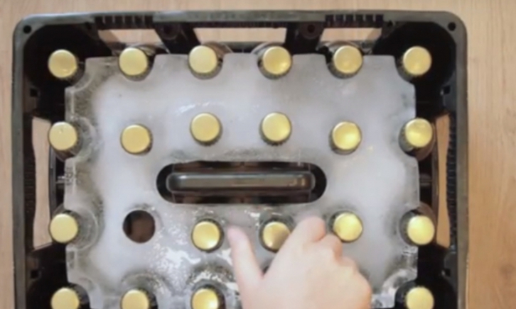 Bierkoeler Ijsblok: ijs op je krat bier